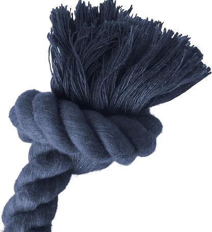 Brady The Rope Tug Toy 3-Pack Organic Cotton Dog Rope Pull Toys for All Pet Breeds, Navy Ombre, One Size