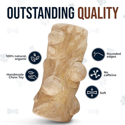 GOWGOW Gorilla Wood Dog Chew Toys - 100% Natural, Wood Chews for Dogs - Stress Relief, Teeth Cleaning & Reducing Boredom, Wood Dog Toy for Medium & Large Dogs