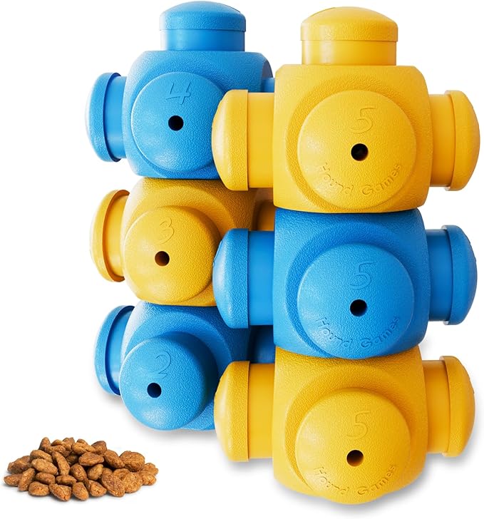HOUNDGAMES Dog Puzzles for Smart Dogs, Interactive, Puzzle Treats, Puppy Puzzle, Toys to Keep Them Busy, Cognitive Dog Games, Toys for Bored Dogs, Advanced Puzzles, Boredom Busters (6 Pieces)