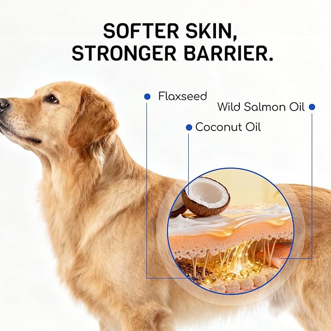 Dog Allergy Relief Chews - Dog Itching Skin Relief - 180 Chews - Anti-Itch, Hot Spots, Paw Licking - Immune Health - Omega 3 Fish Oil - Dry Itchy Skin and Coat Supplement