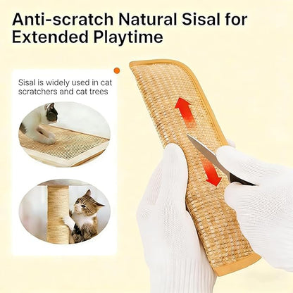 Interactive Catnip Chew Toy, Sisal Catnip Pillow Toy Kickers, Catnip Toys with Organic 8000mg Herbal Blend for Indoor Scratching, Chewing & Teething, Fun for Kittens and Adult Cats(3PCS)
