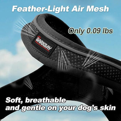 Dog Harness and Leash Set,Step in Small Sized Dog Harness,Soft Mesh,No-Chock,Reflective Adjustable,Secure with Hook & Loop Fastener,Puppy Vest for Small,Medium Dogs(Black,M)