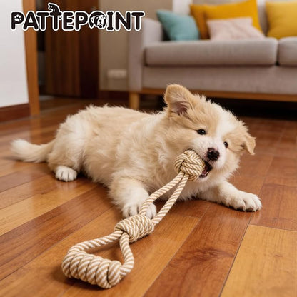 PATTEPOINT Dog Rope Toy for Small Dog 3pcs, Natural Chew Toys for Puppy, Medium & Small Dogs, Tug of War Rope for Puppies Clean & Relieve Teething