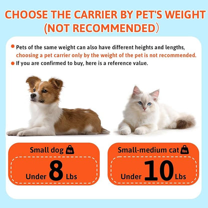 Petskd Top-Expandable Pet Carrier 17x12x8.5 Inches JetBlue Allegiant Spirit Airline Approved, Soft-Sided Carrier for Small Cats and Dogs with Locking Safety Zippers and Anti-Scratch Mesh(Black)