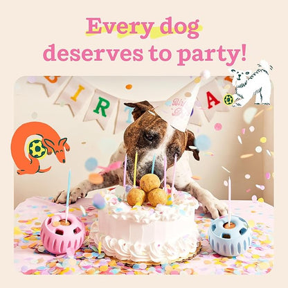 WOOF Pupsicle Birthday Pops - Healthy Dog Treats - Pre-Made Pupsicle Refills- Wholesome Ingredients - Naturally Sweet - Cake-Flavored Birthday Treat for Dogs - Small