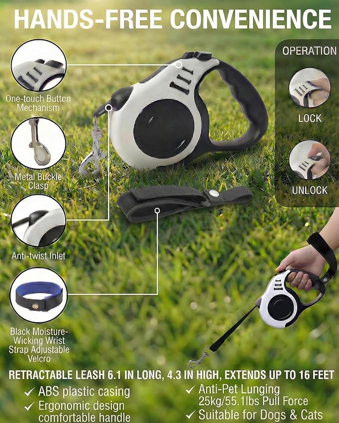 Luxelle Escape-Proof Cat Harness and Leash Set – Adjustable No Pull Soft Vest with 360° Reflective Straps, Built-in Pocket & Wrist Strap, Breathable Mesh Outdoor Harness for Cats & Kittens