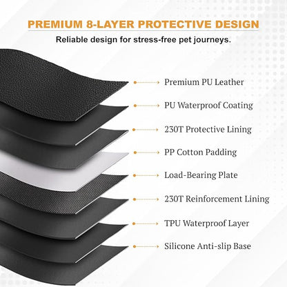 KARMNEEV Dog Seat Extender for Cars, Heavy-Duty Waterproof Dog Travel Back Seat Bridge, Anti-Scratch, Easy-Clean Surface, Designed for SUV and Truck Owners with Active Dogs, 400lb Max Load