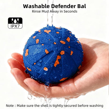 Interactive Dog Ball - Smart Dog Toy for Small & Medium & Large Dogs, Automatic Moving, Rotating & Bouncing, E-TPU Material, Interactive Dog Toys for Aggressive Chewers (Blue)