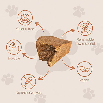 Wildfang® Briar Wood Chewing Root, Small - Splinter Free Wood Dog Chew Toys for Aggressive Chewer, Odorless Natural Teething Toys Dogs Dental Health, Healthy Gums (for Dogs Under 33 lbs), Pack of 3