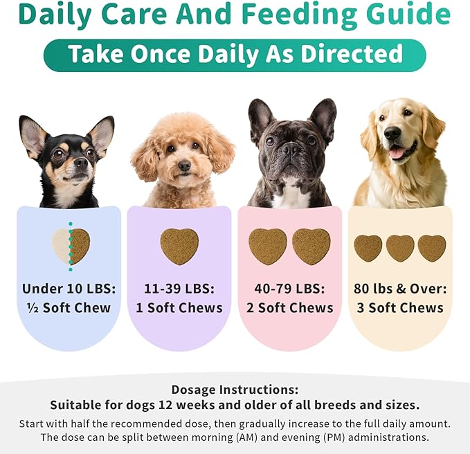 Advanced Dog Joint Supplement – 15-in-1 Glucosamine for Dogs with Chondroitin, MSM & Green Lipped Mussel – Hip & Joint Pain Relief Mobility Chews, Beef Flavor, 90Ct Breeds