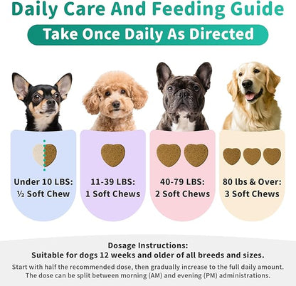 Advanced Dog Joint Supplement – 15-in-1 Glucosamine for Dogs with Chondroitin, MSM & Green Lipped Mussel – Hip & Joint Pain Relief Mobility Chews, Beef Flavor, 90Ct Breeds