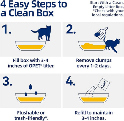 OPET Tofu Cat Litter with Odor Control, 17 lb Clumping Cat Litter, Ultra Absorbent, 100% Natural Ingredients, Flushable| Dust Free| Low Tracking (Fresh, 17 lb)