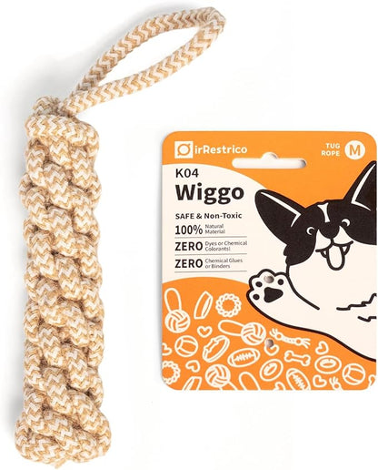 IRRESTRICO Dog Chew Toys for Aggressive Chewers, Rope Toys for Large Dogs with Dental Benefits, Durable Training Chew Rope, M Size
