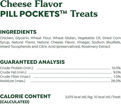 Greenies Pill Pockets for Dogs, Small Size Soft Dog Treats, Cheese Flavor, (6) 3.2 oz. Pouches