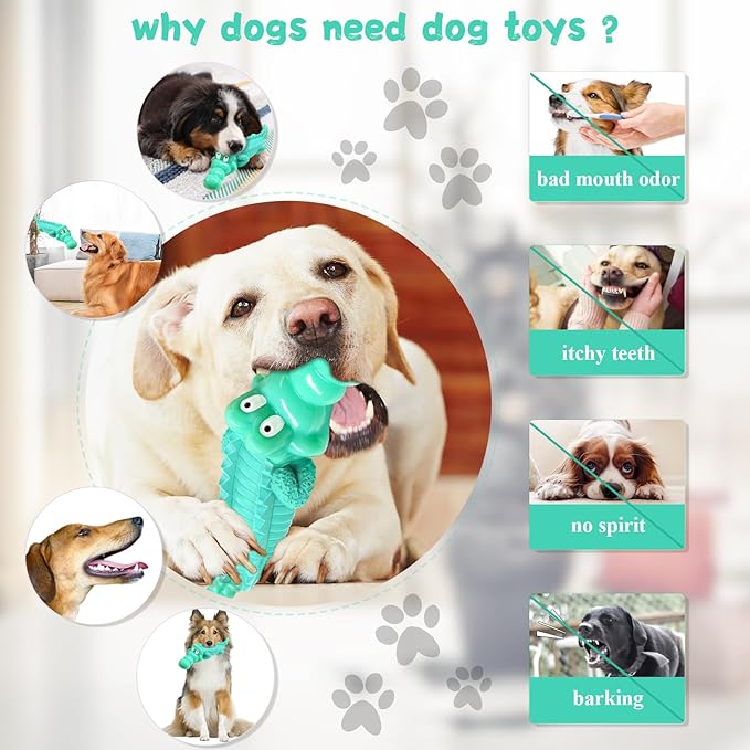 Large Dog Chew Toys for Aggressive Chewers： Almost Indestructible Dog Toy to Keep Them Busy & Reduce Boredom-Gift Toys for Small Medium, Large Breed