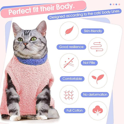 ADNIKIA Cat Sweater, Warm Kitten Coat Fleece Vest, Sphynx Hairless Cat Shirts, Soft Pajamas for Cats Only