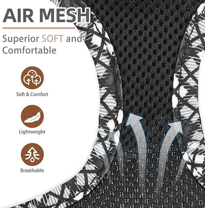 PUPTECK Dog Harness and Leash Set for Small Medium Dogs No Pull Step-in Soft Mesh Puppy Cat Vest Harnesses Reflective at Night, Black L