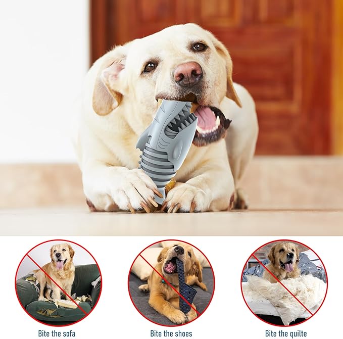 Homipooty Dog Chew Toys for Aggressive Chewers, Indestructible Tough Durable Squeaky Interactive Dog Toys Teeth Cleaning Dog Chew Toy for Small Meduium Large Breed