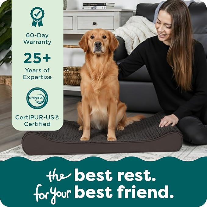 Furhaven Cooling Gel Dog Bed for Large Dogs w/ Removable Washable Cover, For Dogs Up to 150 lbs - Ultra Plush Faux Fur & Suede Luxe Lounger Contour Mattress - Gray, Jumbo Plus/XXL