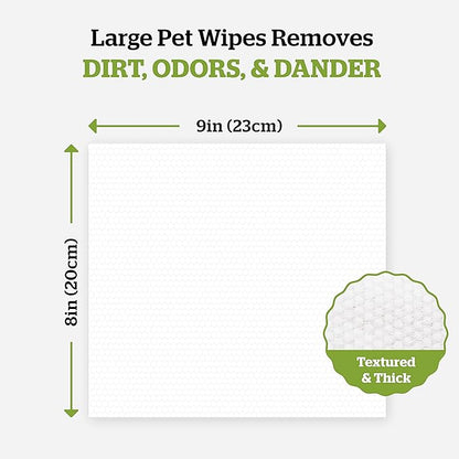 Pogi’s Dog Wipes Travel Packs – Hypoallergenic Pet Wipes for Paws, Body & Butt – Cleaning & Hydrating, Green Tea Scent, 120-Count