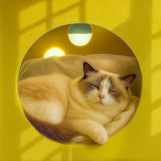 MOYMO 41 Pcs Interactive Cat Toys for Indoor Cats, Kitten Toys with Cute Cat House Bed, Catnip Toys, Chew Rope, Feather Wand, Springs and Balls for Indoor Kittens