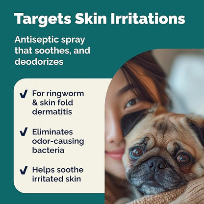 Vetnique Dermabliss Chlorhexidine for Dogs Skin Health - Antibacterial Medicated Spray - for Skin Infections & Irritation, Hot Spots & Redness Relief (Medicated Spray, 8oz)