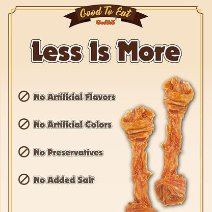 Gootoe Turkey Tendons for Dogs –All-Natural, Hypoallergenic Dog Treats, Rawhide Alternative, Long Lasting Puppy Chews, Healthy Dog Treats for Large Breeds, Bone (L), 9 Count Pack