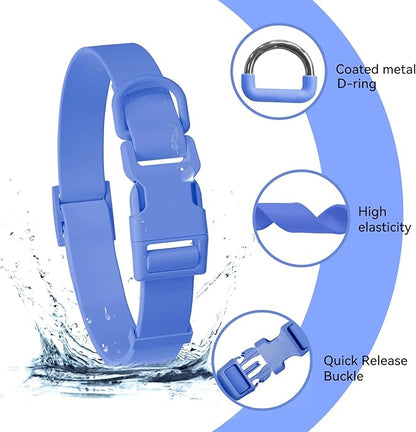 Waterproof Rubber Dog Collar, Odor-Resistant and Easy to Clean, Ideal for Daily Walks, Rainy Days, Swimming and Hiking, Fits Small Medium and Large Dogs