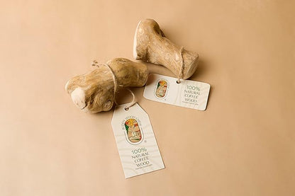 Buddy Wood Chew - Coffee Wood Toys for Dog - Gorilla Chew, Natural Dog Bone Alternative, Durable, Long Lasting ...(S (Single)