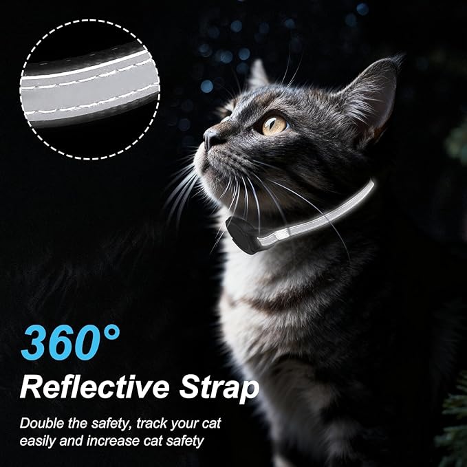 Google Android Cat Tracker Collar, Mini Cat GPS Tracker, Smart Pet Activity Trackers, No Subscription, GPS Cat Collar Certified Finder, Anti-Lost, Finder Tag for Vehicles, Pets, Kids, Items (1 Pack)