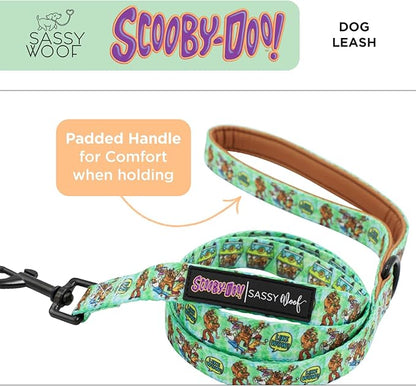 Sassy Woof Scooby-Doo™ Dog Leash 60-Inch with Neoprene Padded Handle - Comfortable, Durable, and Stylish for Small to Large Dogs - Officially Licensed