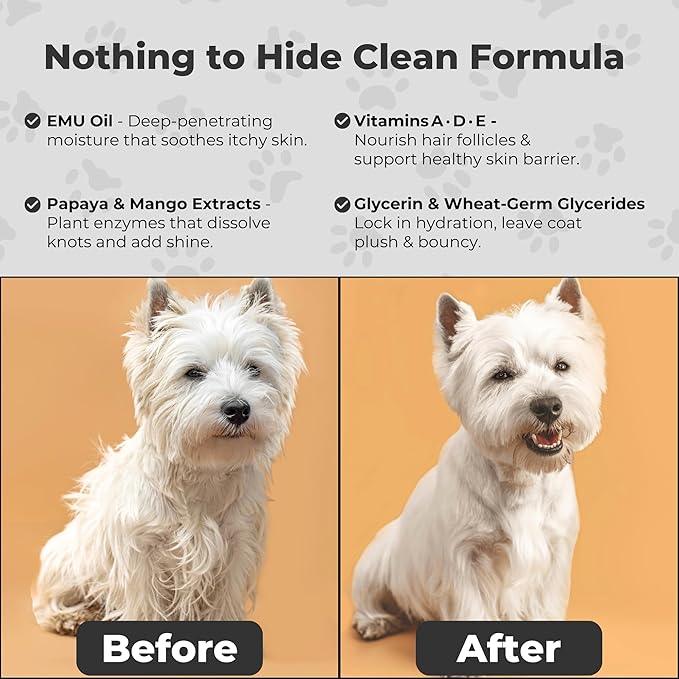 Play Date Dog Detangler Spray for Doodles, Poodles & Curly Breeds - 17 fl oz Doodle Detangler Spray with Emu Oil - Doodle Me This Kingston and Hamilton Dog Dematting - Sulfate & Paraben Free, USA Made