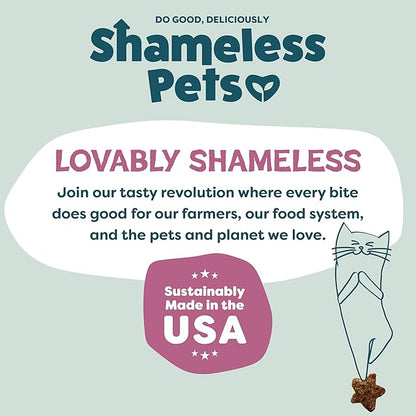 Shameless Pets Crunchy Cat Treats - Kitty Treats for Cats with Digestive Support, Natural Kitten Treats with Real Chicken, Healthy Flavored Feline Snacks - Cran You Say Chicken, 12 oz