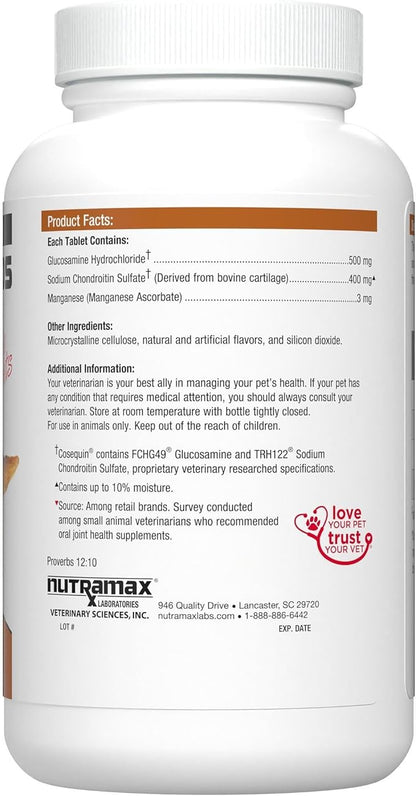 Nutramax Cosequin for Dogs Joint Health Supplement, Contains Glucosamine for Dogs, Plus Chondroitin, Supports Healthy Joints, Chewable Tablets, 132 Count