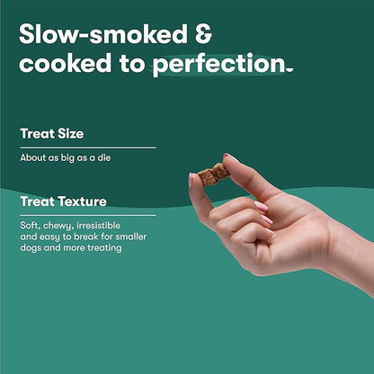 Jinx Beef Bites, Soft Jerky Dog Treats, Bite-Sized Snack, Low-Calorie and Packed with Flavor, Slow-Smoked Real Beef & Liver, No Fillers, 5oz, 6 Pack