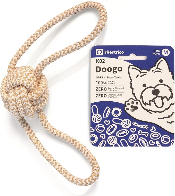 IRRESTRICO Puppy Chew Toys for Teething, Rope Toys for Dogs Training and Play, Durable Chew Rope for Small and Medium Breeds, M Size
