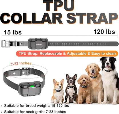 Mawrpet Dog Shock Collar 2 Dogs (15-120lb), 5200FT Range, IPX7 Waterproof, 4 Training Modes, Orange/Black