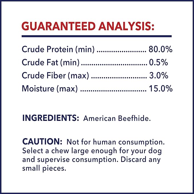 Pet Factory 100% Made in USA Beefhide 7" Rolls Dog Chew Treats - Natural Flavor, 4 Count/1 Pack