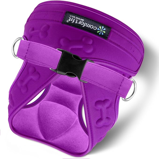Comfort Fit All Weather Dog Harness No Pull Soft Padded Extra Comfort Step in Dog Harness with Adjustable Buckles Easy Control Vest Harness for Small Medium Large Dogs Inside Velvet Plush