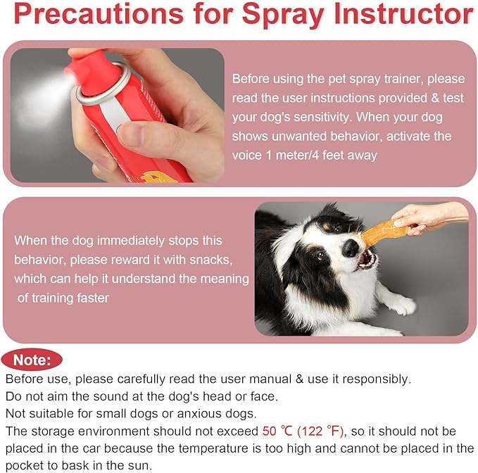 KDSZJDV Corrector Spray Dog Trainer 80ml 3 Pack Dog Corrector Spray for Dogs to Stops Barking, Jumping Up Attacks & Unwanted Dog Behaviour Humane Effective Pet Trainer Spray
