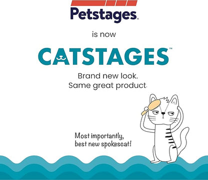 Catstages Plaque Away Pretzel Cat Toy – Interactive Catnip Dental Chew Toy to Help Clean Teeth, Fun for Play and Chewing, Orange