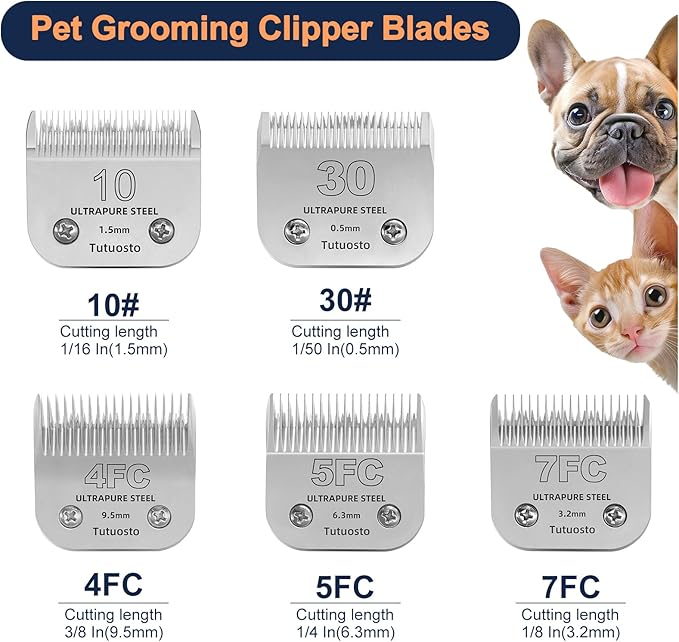 5FC Clipper Blades Pet Grooming Clipper Replacement Blades Detachable Blade Compatible with andis/wahl/Oster Dog Clippers