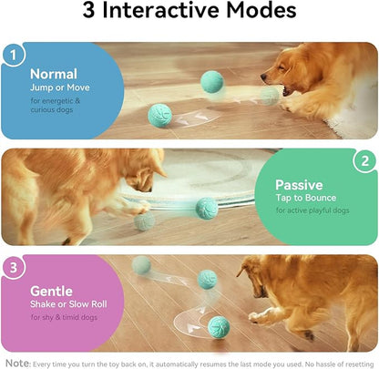 Hoochii by Cheerble Smart Interactive Dog Toys, Wicked Ball AIR, 3 Interactive Modes, Automatic Moving, Bouncing, and Rotating, E-TPU Material, IPX7 Waterproof for Medium and Large Dogs