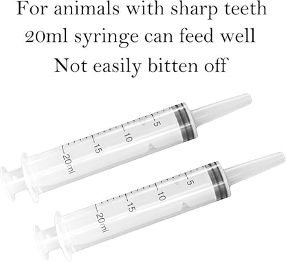 Doggiema Silicone Feeding Nipple and Syringes for All Breed of Puppies and Other Animals Dongdong pet (4 Size Nipple+6 Syringes)