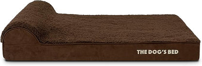 The Dog’s Bed Orthopedic Headrest Dog Bed Large Brown, Memory Foam, Pain Relief for Arthritis, Hip & Elbow Dysplasia, Post Surgery, Lameness, Waterproof Washable Cover, Veterinary Approved