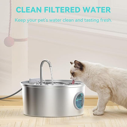 FOFNON Dog Water Fountain Filter: 12 Pet Water Fountain Filters - Including 6 Pieces of Filters + 6 Pieces Sponges - Suitable for FOFNON Wired Dog/Cat Fountain