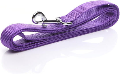 Nylon Dog Leash 12 Feet Long, Walking Training Dog Leashes for Medium Large Dogs(1" X 12 ft, Purple)