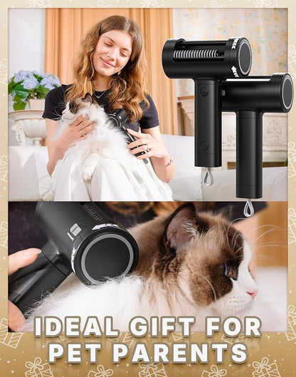 WOWOOF PET 4-in-1 Cat Brush for Shedding, Undercoat Dog Grooming Rake for Deshedding Dematting, Hair Removal Comb Brush for Long & Short Haired Indoor Pets
