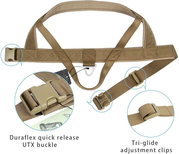 EXCELLENT ELITE SPANKER No Pull Dog Harness Padded Military Patrol Vest Adjustable Nylon Small Service Walking Dog Harness with Handle for Training Running(COB-L)