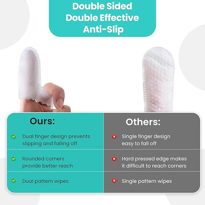 PUP PAW Vet Recommended Dog & Cat Dental Wipes - Freshens Breath - Easy Daily Oral Care - Dog Tooth Brushing Kit - Dental Finger Wipes for Pets - 50 Count